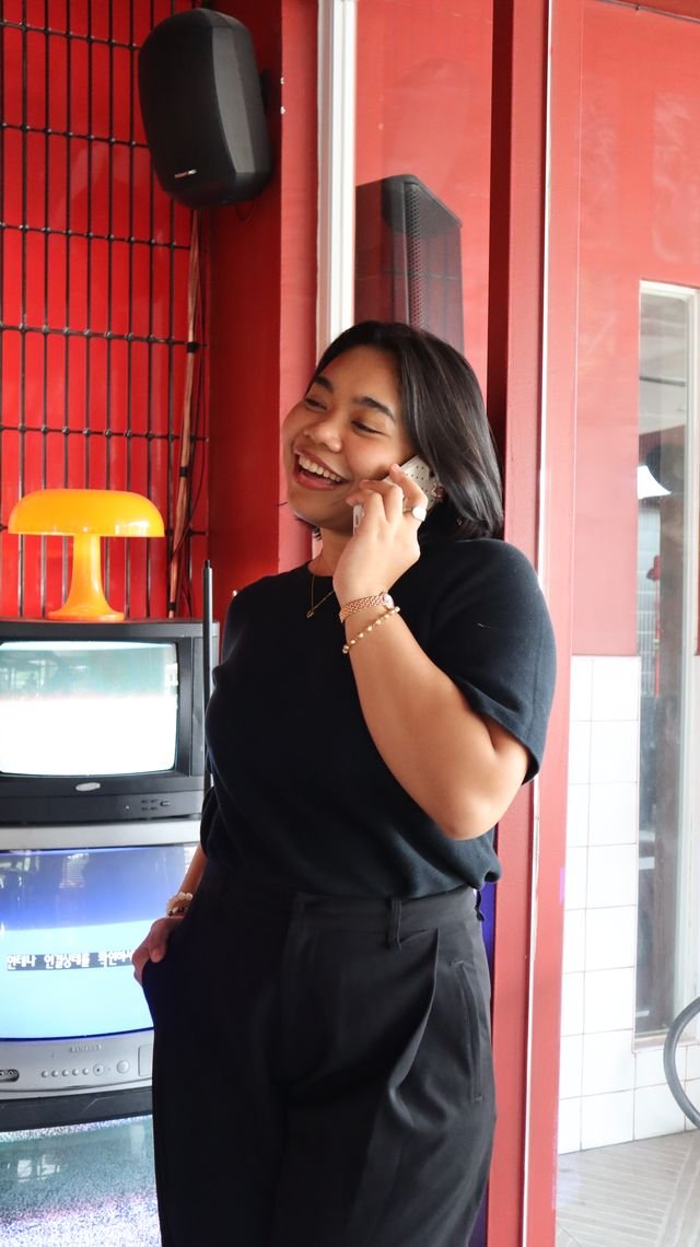 A team member giving a thumbs up
